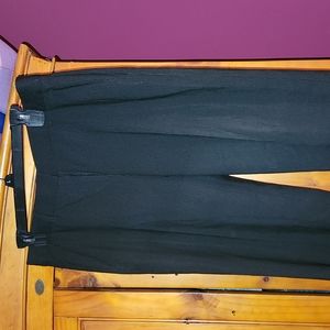 Theory Wide-Legged Black Pinstripe Pants 100% Wool